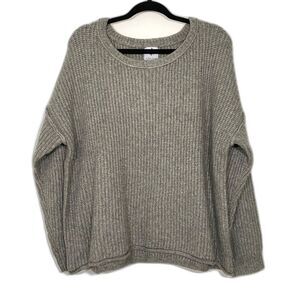 LIKE LOVE Round Neck Knit Gray Sweater Size 2XL